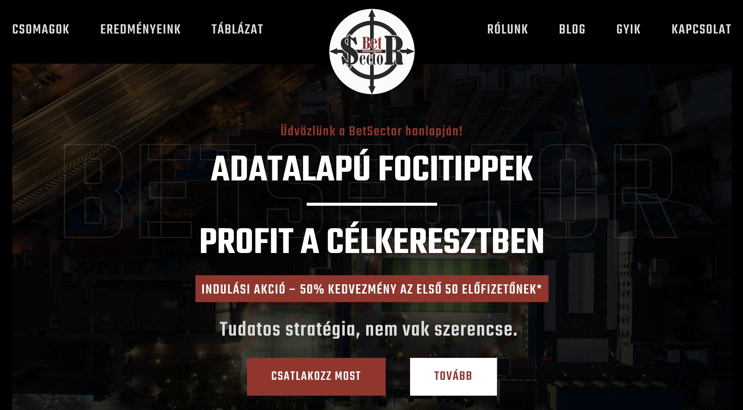 A BetSector elkészült honlapja